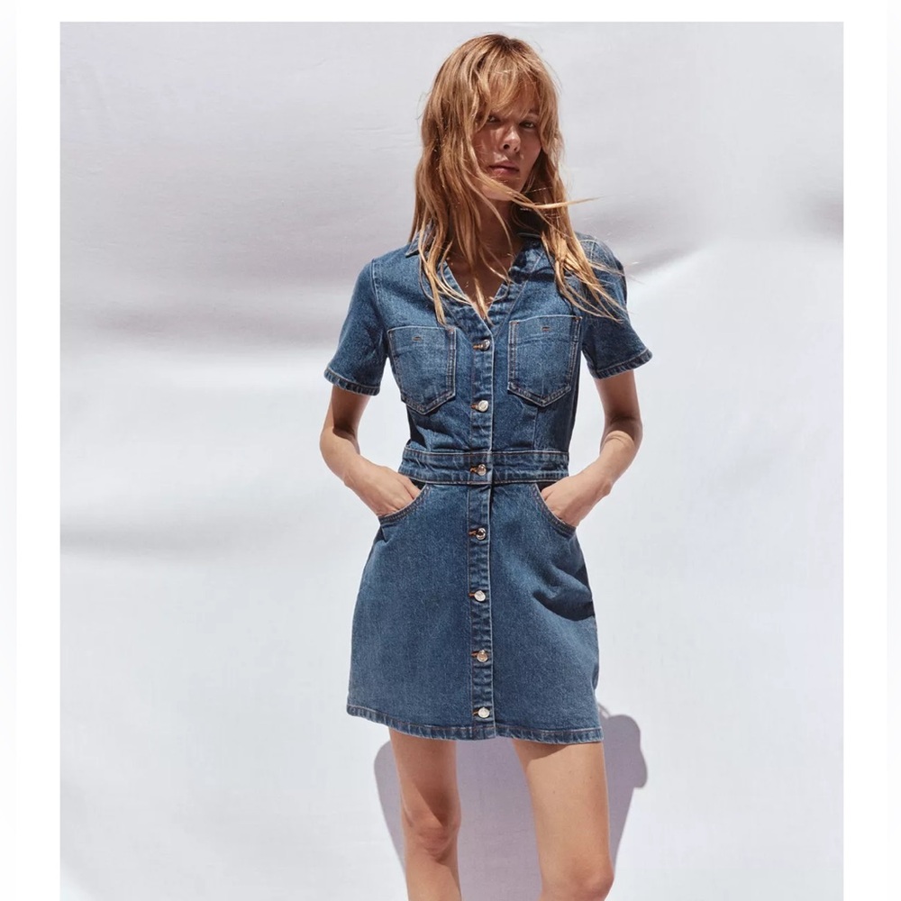 Zara denim mini dress
